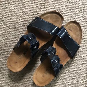 Naot “Ashley black patent” sandals size 41